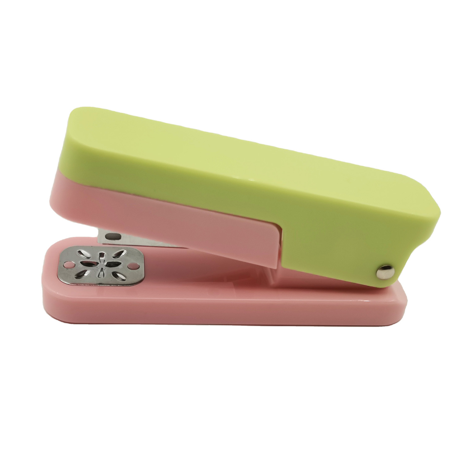 Effortless Office Rotary Middle Stapler Machine Cute Green pink Fashional Colourful 360 Degree Rotating Stapler for School